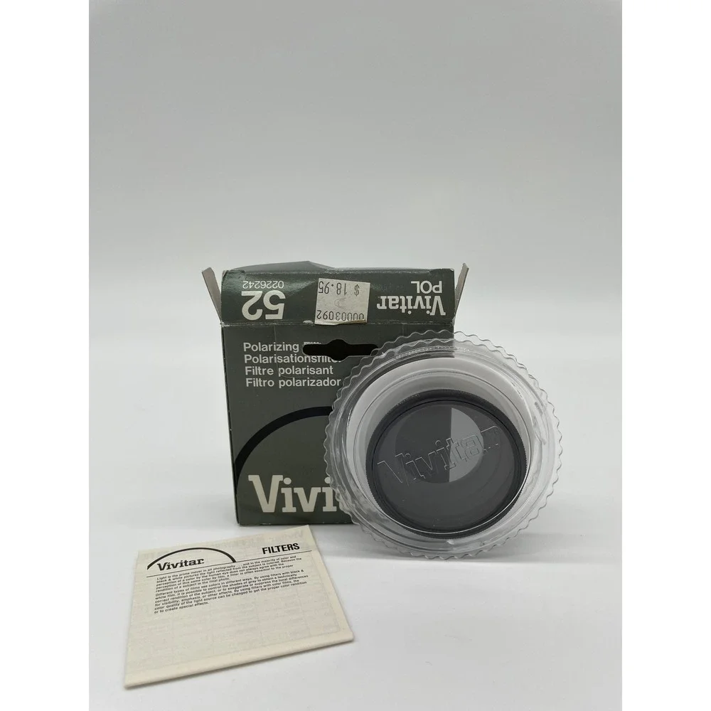 Vivitar 52mm Polarizing Filter Camera Lens Photography Polarisation Vintage‎